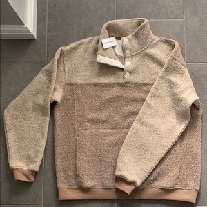 NWT Megafleece Oatmeal Snap up Outdoor Voices OV